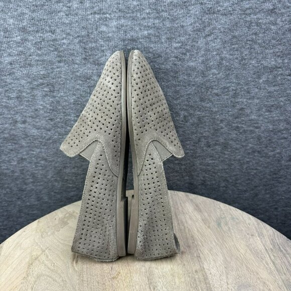 Lucky Brand Carthy Perforated Suede Slip-On Loafers‎ Womens Size 8.5 Taupe - Picture 5 of 11